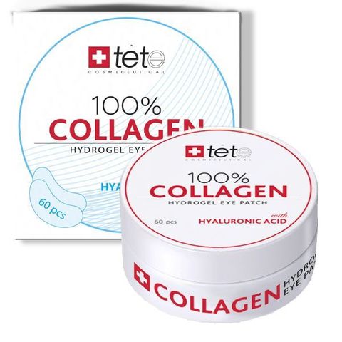 TETe Патчи гидроколлагеновые для глаз с ГК 100% Collagen Hydrogel Eye Patch