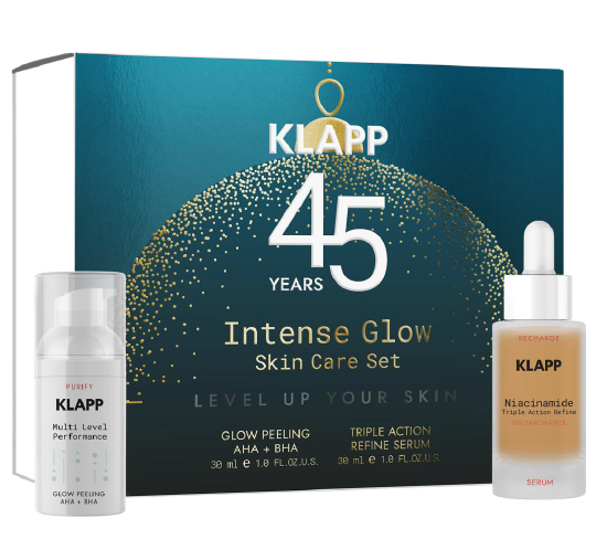 Klapp Набор Intense Glow Skin Care Set (пилинг AHA+BHA 30 мл, сыворотка Niacinamide 30 мл)