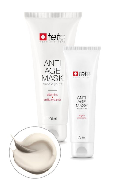 TETe Маска омолаживающая с витаминами и антиоксидантами, отбеливающее действие  Anti-age Mask Vitamins and Antioxydants