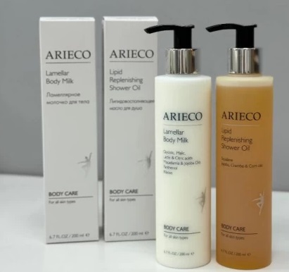 Arieco Набор Молочко ламеллярное для тела + Масло липидовосполняющее для душа