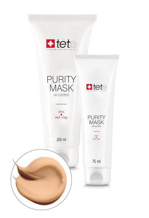 TETe Маска себорегулирующая очищающая с цинком и красной глиной Purity Mask Oil Control Zinc and Red Clay