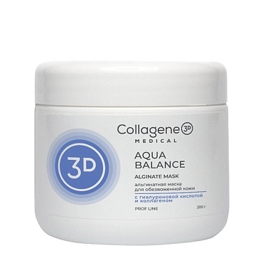 Medical collagene 3D Маска альгинатная д/лица и тела Aqua Balance 