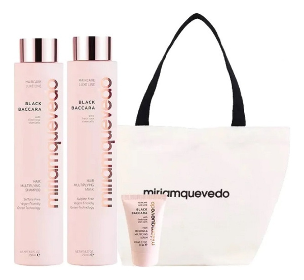 Miriam Quevedo Набор для уплотнения и объема волос Black Baccara hair multiplying duo
