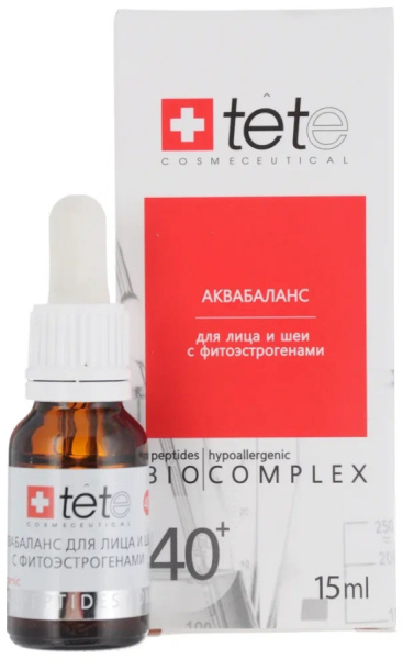 TETe Биокомплекс Аквабаланс для лица и шеи с фитоэстрогенами 40+ 