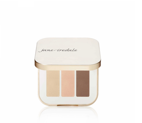 Jane Iredale Тени для век тройные с зеркалом Крем-брюле PurePressed Eyeshadow Triple Sweet Spot