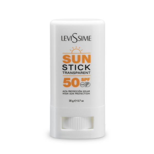 Levissime Стик солнцезащитный прозрачный для лица и тела СПФ50 Sun Transparent Stick SPF50